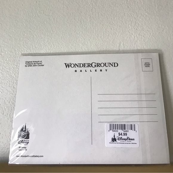 Disneyland Wonderground gallery “couture de force” postcard - Picture 5 of 5